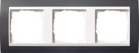 Gira 0213 328 Установочная рамка Gira Event Антрацитовый с промежуточной рамкой белого глянцевого цвета