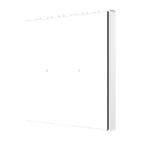 Zennio Выключатель сенсорный KNX Square TMD, 2-кнопочный, 2хAI/DI, термостат, датчик температуры, цвет: Белый ZVI-SQTMD2-W