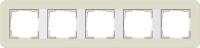 Gira 0215 417 Установочная рамка Gira E3 Soft-Touch песочный с несущей рамкой цвета белый глянцевый