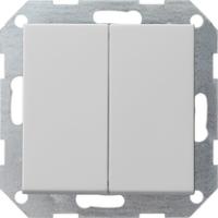 Gira 2860015 Кнопочный выключатель 10 AX 250 В~ с вертикально расположенной клавишей двойн.Двухканальный выключатель