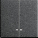 Gira 0631 28 Клавиша 2-местн. с контрольным окошком для клавишных контрольных выключателей