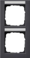 Gira 1102 23 Установочная рамка Gira E2 с полем для надписи Антрацитовый