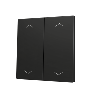 Zennio ZS70CSOFT24SHA ZS70, Крышка для двух кнопок KNX Soft 70x70 мм, Наклон вверх и вниз, Значок затвора, Антрацит