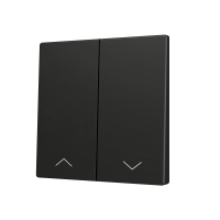 Zennio ZS70CSOFT22SHA ZS70, Крышка для кнопки Double KNX Soft 70x70 мм, Наклон вниз, Значок затвора, Антрацит