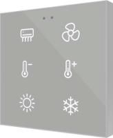 Zennio Выключатель сенсорный KNX Flat F6, 6-кнопочный, цвет: Цвет на выбор ZVI-F6