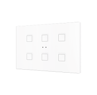 Zennio Выключатель сенсорный KNX Tecla XL X6,  6-кнопочный,  PC-ABS пластик, цвет: белый ZVITXLX6W