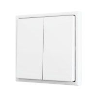 Zennio ZS702PB4MW ZS70, Двойная мягкая кнопка для 4 бинарных входов 70x70 мм – Матовый белый