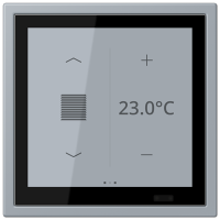 Jung LCZ 459 BFD1S257 KNX комнатный контроллер LS TOUCH, Цвет: Серый, оттенок: Светлый, 59