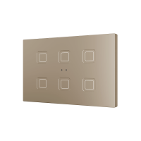 Zennio ZVITRXL6C Tecla RGB XL 6. PC-ABS Емкостная кнопка, 6 кнопок