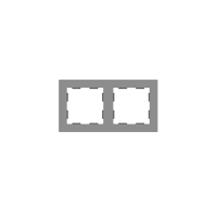 Zennio ZS55. 2-постовая рамка, цвет: серебряный 980000206