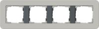 Gira 0214 422 Установочная рамка Gira E3 Soft-Touch серый с несущей рамкой цвета антрацитовый