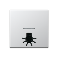 Jung A 590 L1KO AL Безбарьерная средаKлавиша с рельефным символом «освещение» и окошком