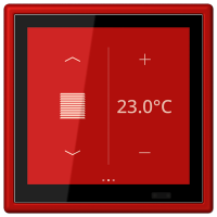 Jung LC 459 D1 S227 KNX комнатный контроллер LS TOUCH, Цвет: Красный, оттенок: Киноварь, 31
