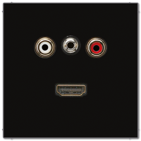 Jung MA LS 1082 SW Аудио «Тюльпан» (Cinch/RCA) / Стереоразъем (TRS 3,5 мм) / HDMI