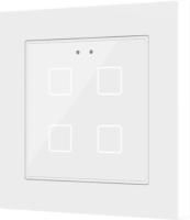 Zennio Выключатель сенсорный KNX Flat 55 X4, 4-кнопочный, цвет: Белый, оттенок: Глянцевый ZVI-F55X4-GW