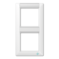 Jung ABAS 582 NNA WW Рамкас полями для надписи 12 x 55,5 мм и 13 х 55,5 ммдля вертикальной установки