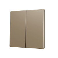 Zennio ZS70CSOFT22C ZS70, Накладка для двух кнопок KNX Soft 70x70 мм, Наклон вниз, Шампанское