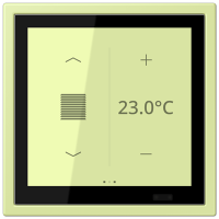 Jung LCZ 459 BFD1S222 KNX комнатный контроллер LS TOUCH, Цвет: Желтый, оттенок: Светлый, зеленый