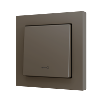 Zennio ZS551PB1KM ZS55, Простая мягкая кнопка для 1 двоичного входа 55x55 мм – Значок ключа, Мокко