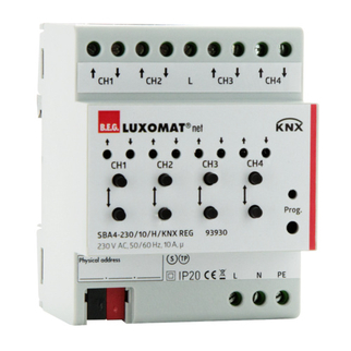 Оборудование BEG Luxomat 93930 KNX актуаторы жалюзи SBA4-230 / 10 / H / KNX REG по выгодной цене. Купить в Москве со скидкой.