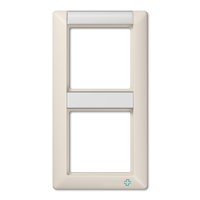 Jung ABAS 582 NNA Рамкас полями для надписи 12 x 55,5 мм и 13 х 55,5 ммдля вертикальной установки