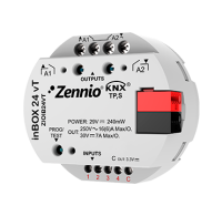 Zennio Многофункциональный привод для скрытого монтажа с 2 выходами (16 А-нагрузка) и 4 аналого-цифровыми входами inBOX 24 vT ZIOIB24VT