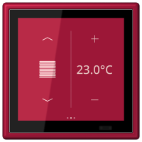 Jung LC 459 D1 S229 KNX комнатный контроллер LS TOUCH, Цвет: Красный, оттенок: Кармин