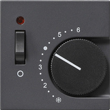 Gira 1492 28 Накладка для термостата помещения с размыкающим контактом, выключателем и контрольной лампочкой