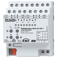 Jung 2504 REGHER Актуатор жалюзи KNX, 4-местный, AC 110–230 В