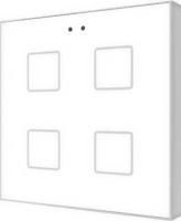 Zennio Выключатель сенсорный KNX Flat F4, 4-кнопочный, цвет: Белый, оттенок: Глянцевый ZVI-F4-GW