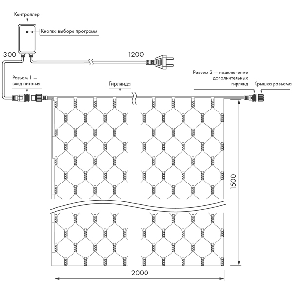 Оборудование Arlight 024686 Светодиодная гирлянда ARD-NETLIGHT-CLASSIC-2000x1500-CLEAR-288LED RGB (230V, 18W) (ARDCL, IP65) по выгодной цене. Купить в Москве со скидкой.