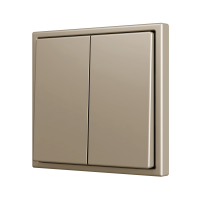 Zennio ZS702PB2C ZS70, Двойная мягкая кнопка для 2 бинарных входов 70x70 мм – Шампанское