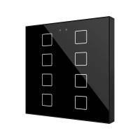 Zennio ZVIFR8A Flat RGB 8. Емкостный сенсорный переключатель с RGB-подсветкой Flat RGB - 8 buttons, антрацит