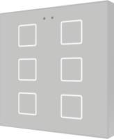 Zennio Выключатель сенсорный KNX Flat F6, 6-кнопочный, цвет: Серебряный ZVI-F6-S