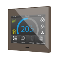 Zennio ZVIZ35V3M Z35 v3. Емкостная сенсорная панель, мокко