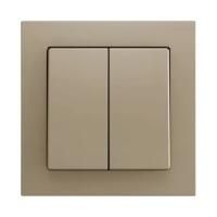 Zennio ZS55CSOFT24C ZS55. Крышка для кнопки Double KNX Soft 55x55 мм. Откидная крышка - Шампань