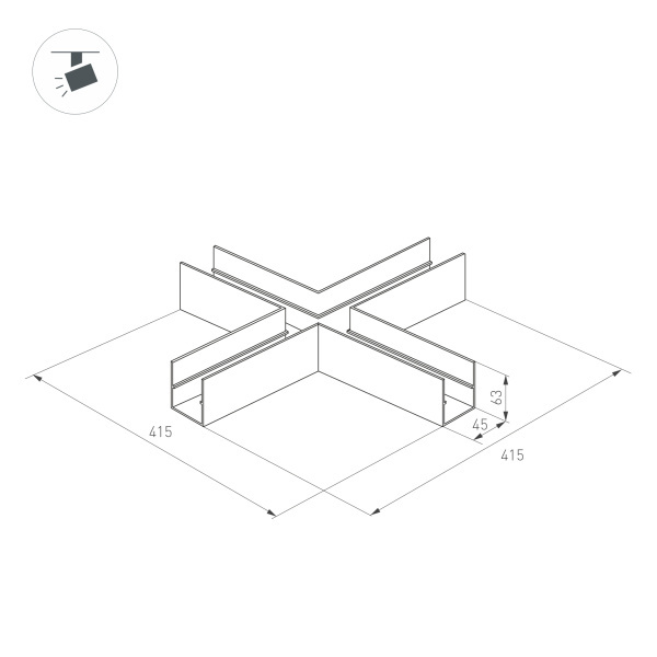 Оборудование Arlight 026931(1) Коннектор крестовой MAG-CON-4563-X90 (BK) (ARL, IP20 Металл, 3 года) по выгодной цене. Купить в Москве со скидкой.
