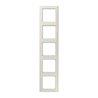 Jung AS 585 Рамка 5-ная, vertical and horizontal installation, duroplastic, AS 500, слоновая кость