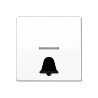 Jung AS 591 K1KO5 WW Безбарьерная средаKлавиша с рельефным символом «звонок» и окошком