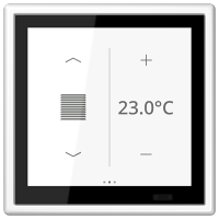 Jung LS 459 D1 S WW KNX комнатный контроллер LS TOUCH, Цвет: Белый, оттенок: Без оттенка