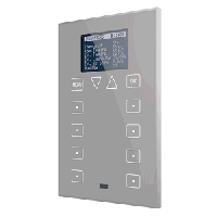 Zennio Roll-ZAS / Контроллер комнатный KNX, 8 сенсорных кнопок, дисплей 1.8 дюймов с меню, цвет: Серебряный ZN1VI-TPZAS-S