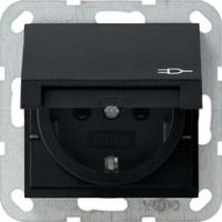 Gira 0414 005 Розетка SCHUKO 16 A 250 В~ с откидной крышкой, с затвором (shutter) и символом