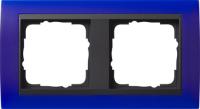 Gira 0212 89 Установочная рамка Gira Event Opaque Синий с промежуточной рамкой антрацитового цвета