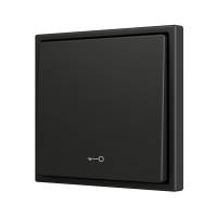 Zennio ZS701PB1KA ZS70, Простая мягкая кнопка для 1 бинарного входа 70x70 мм – Значок ключа, Антрацит