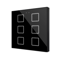 Zennio ZVIFR6 Емкостный сенсорный переключатель с RGB-подсветкой Flat RGB