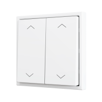 Zennio ZS702PB4SHMW ZS70, Двойная мягкая кнопка для 4 бинарных входов 70x70 мм – Значок затвора, Матовый белый