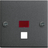 Gira 0638 28 Накладка с большим контрольным окошком для шнурового выключателя и шнурового кнопочного выключателя