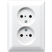 Jung AS 5010 KIU WW 2-ная розетка без заземления 16 A / 250 B ~