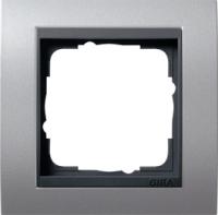 Gira 0211 06 Установочная рамка Gira Event Цвет "алюминий" с промежуточной рамкой антрацитового цвета