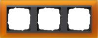 Gira 0213 14 Установочная рамка Gira Event Opaque Янтарный с промежуточной рамкой антрацитового цвета